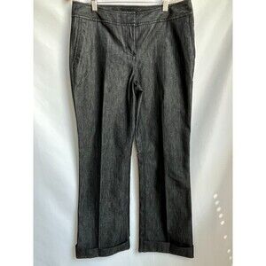 Kenneth Cole Y2K Grey Dark Wash Straight Leg Jeans Size 8 Retro 90s Mid Rise